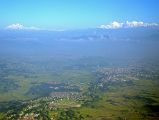 Kathmandu Flight To Pokhara 02 Himalchuli and Manaslu on Left and Ganesh Himal on Right After Takeoff From Kathmandu 